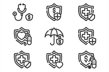 Health Insurance icon set