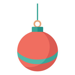 Obraz premium Hanging bauble ornament vector icon on white background