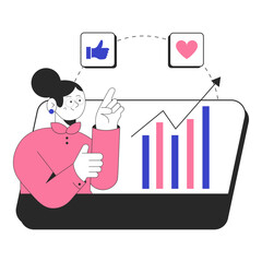 Social Media Marketing Illustration