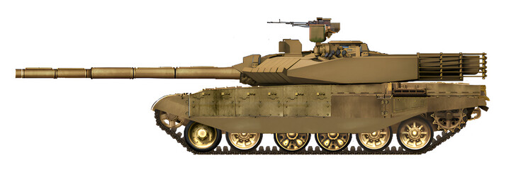 A variant of the T-55 tank modernization with a new chassis, turret and 125mm gun, known as the T-55M6 © Tikros