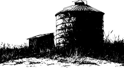 Obraz premium Silo silhouette design, Silo vector image