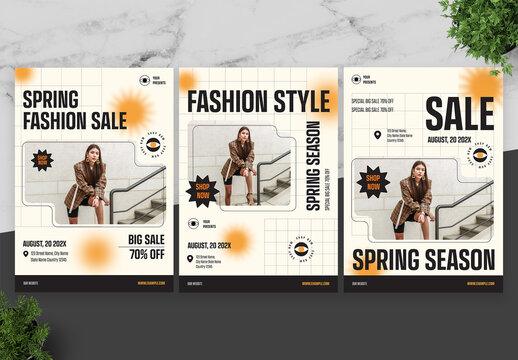 Orange And Black Fashion Flyer