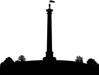 Obraz premium Monumental building silhouette design, Monumental building illustration art