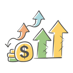 business expenses rising icon, business expenses rising vector illustration-simple illustration of business expenses rising, perfect for business expenses rising logos and icons