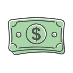 dollar bill icon, dollar bill vector illustration-simple illustration of dollar bill, perfect for dollar bill logos and icons