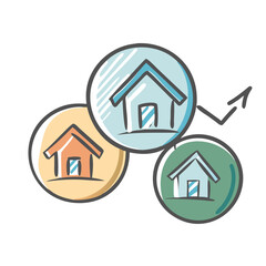 housing market bubble icon, housing market bubble vector illustration-simple illustration of housing market bubble, perfect for housing market bubble logos and icons