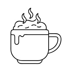 A Delicious Cup of Hot Chocolate with Whipped Cream and Steam