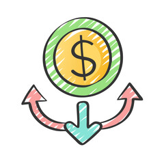 inflation symbol icon, inflation symbol vector illustration-simple illustration of inflation symbol, perfect for inflation symbol logos and icons
