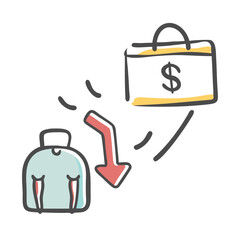 job losses icon, job losses vector illustration-simple illustration of job losses, perfect for job losses logos and icons