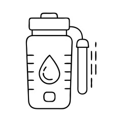 Portable Water Filter Bottle for Hydration and Purification on the Go