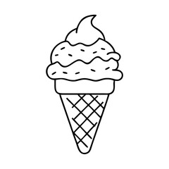 Delicious Ice Cream Cone Summer Treat Sweet Dessert Frozen Dairy Product Cold Snack