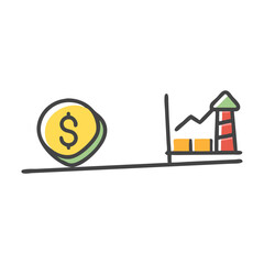 supply and demand icon, supply and demand vector illustration-simple illustration of supply and demand, perfect for supply and demand logos and icons