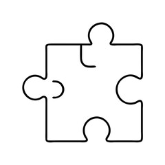 A Single Piece of a Jigsaw Puzzle Graphic Illustration