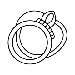 Elegant Double Ring Set with Ornate Crown Design a Beautiful Accessory for Special Occasions