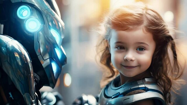 Teenage boy explores technology testing a robot hand and arm in a technical college. Embracing AI humanity and innovation for educational growth.