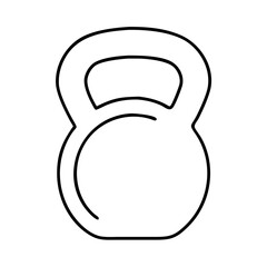Line Art Illustration of a Kettlebell Weight for Fitness and Exercise