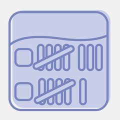 Icon vote counting. Indonesian general election elements. Icons in two tone style. Good for prints, posters, infographics, etc.