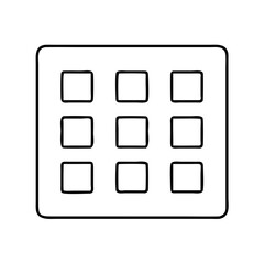 A Simple Nine Square Grid Graphic Design Element for Website or App User Interface