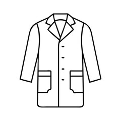Longsleeved laboratory coat with pockets and buttons a clean professional medical garment