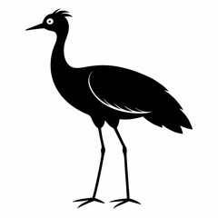 Fototapeta premium AI Generated African Jacana Vector Silhouette Isolate White Background