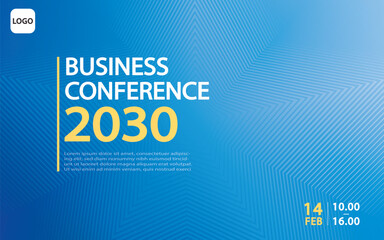 Banner to the online conference background. Web media event. Dynamic Background. Futuristic Poster for Corporate Meeting, Online Courses, Webinar, Seminar. Conference, Business Event Announcement.
