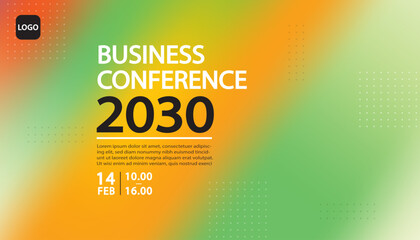 Fototapeta premium Banner to the online conference background. Web media event. Dynamic Background. Futuristic Poster for Corporate Meeting, Online Courses, Webinar, Seminar. Conference, Business Event Announcement. 