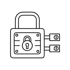 Secure Data Protection System with Padlock and Key Connections for Enhanced Digital Privacy