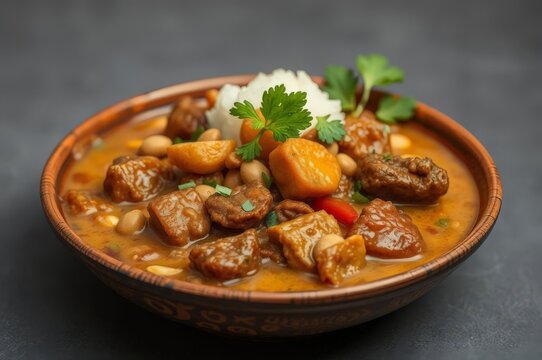 Senegalese Mafe in Traditional Bowl