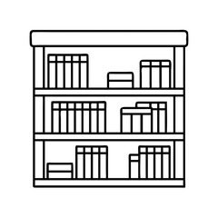 A wellorganized threeshelf bookcase filled with various books and boxes