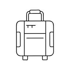 A Simple Line Drawing of a Suitcase Ideal for Travel and Vacation Planning