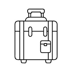 A Classic Rolling Suitcase with a Small Attached Pocket for Travel Adventures