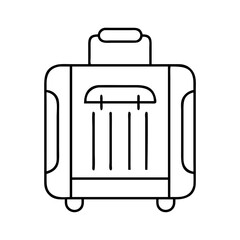 A Simple Line Drawing of a Suitcase for Travel Packing and Vacation