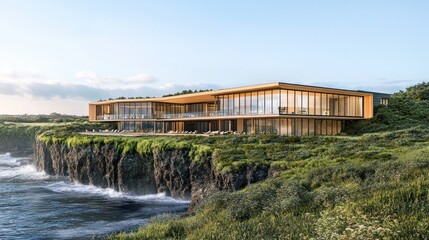 Coastal Cliffside Resort Architecture