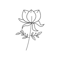 Lined Decorative Flower