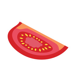 Sliced Red Tomato Illustration