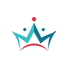 Minimalist Clean Crown Three Points Logo
