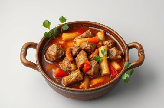 Traditional Uzbek Jiz Stew Presentation
