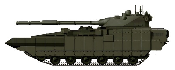 A variant of a heavy IFV based on the T-15, with the installation of a turret with a 125mm gun from the 2S25 © Tikros