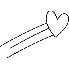 Shooting Hearts Doodle