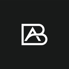 Letter BA AB monogram