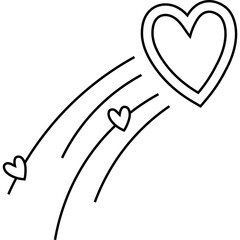 Shooting Hearts Doodle