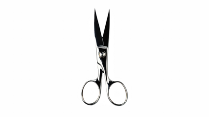 a pair of scissors is shown against a on a transparent background, PNG image, PNG file, Generative art.