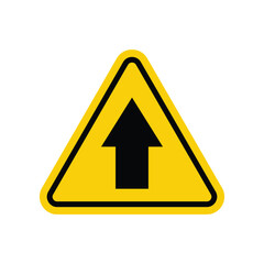  one way traffic sign yellow. vector design