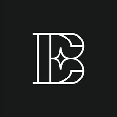 letter EB classic vintage logo