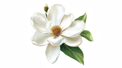 Fototapeta premium a white flower on a transparent background, PNG image, PNG file, Generative art.