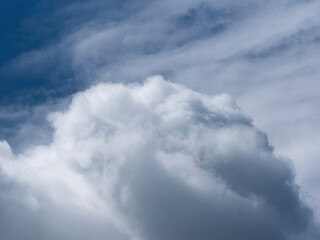 青空と白い雲の背景素材