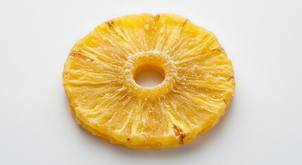 Dried Pineapple Slice on white