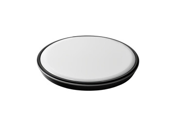 Elegant round dish resting on a smooth surface, showcasing minimalist design and modern aesthetics with a clean, uncluttered look isolated on transparent background