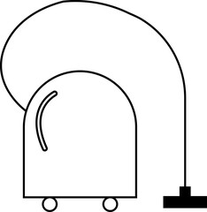 clear house vacuum icon, appliances furniture home interior cleaner, equipment, realistic cleaning hoover, isolated on transparent background, used for mobile apps, web designs or ui elements,