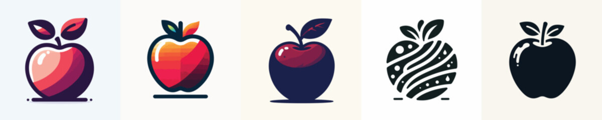 Vector of an apple silhouette.